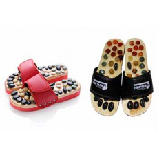 Massage slippers with stones.